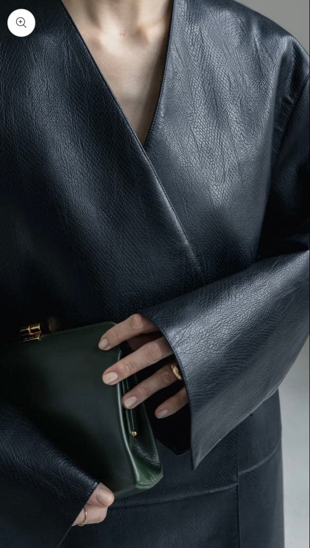 NEAU Collarless Leather Jacket サイズ 0