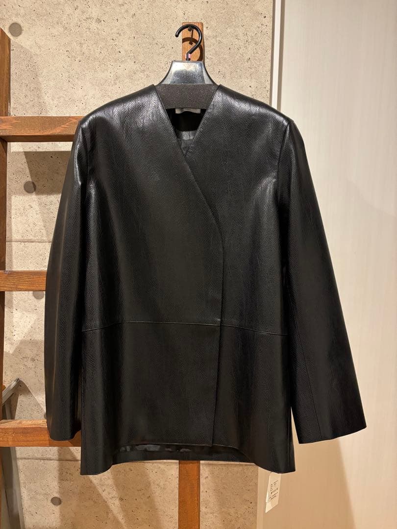 NEAU Collarless Leather Jacket サイズ 0