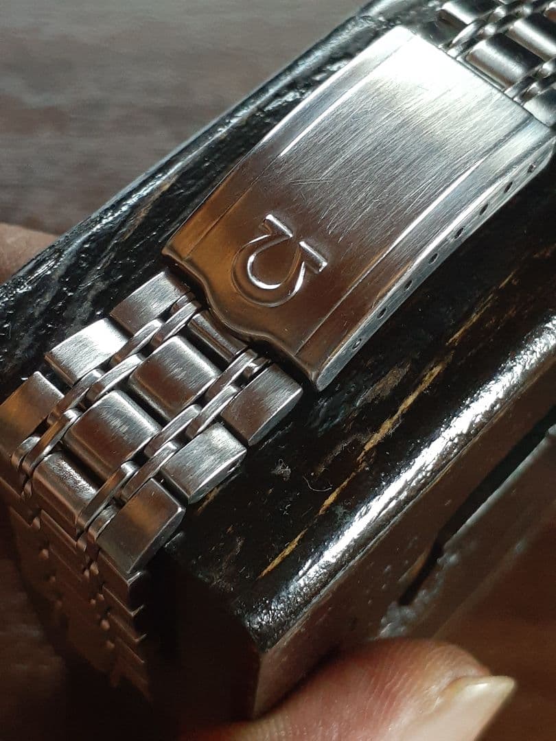 高品質 18mm OMEGA 純正品 7連 ブレスレット 弓管 エンドピース付き