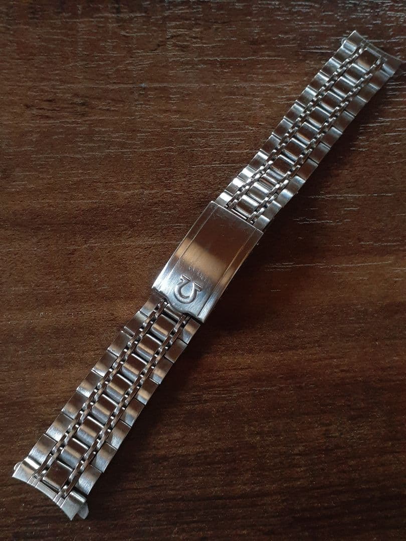 高品質 18mm OMEGA 純正品 7連 ブレスレット 弓管 エンドピース付き