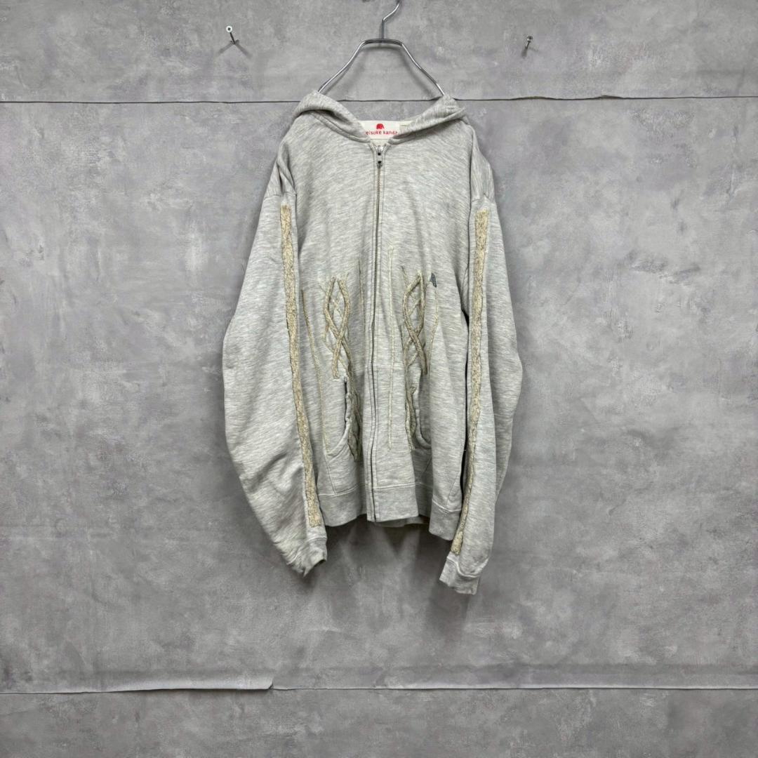 keisuke kanda ニット装飾 象ワンポイントパーカー　 N1163