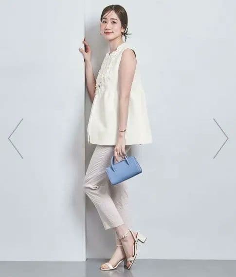 ☆新品28600円☆UNITEDARROWS☆Pミニフリル ニットベスト☆ジレ☆