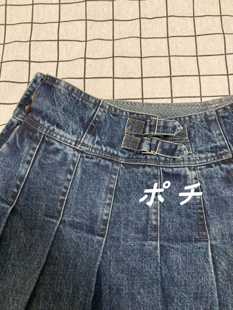 Coyseio デニム プリーツスカート フレア