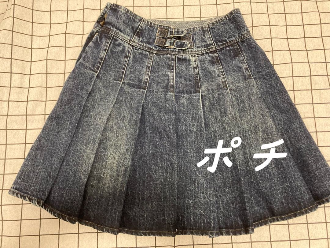 Coyseio デニム プリーツスカート フレア