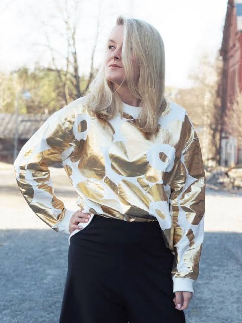 レア XS marimekko マリメッコ ウニッコ トレーナー ゴールド