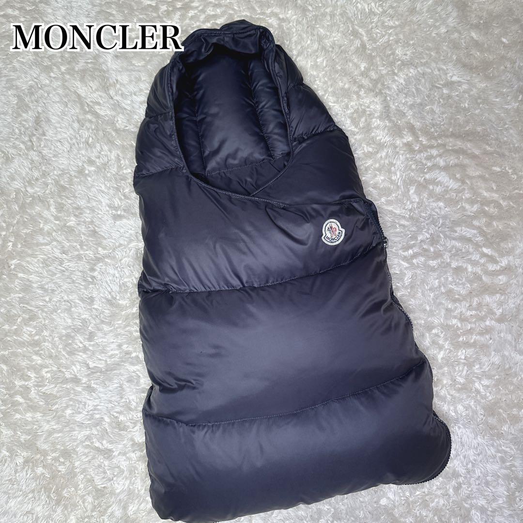 【美品】モンクレール おくるみ ダウン ベビー ネイビー 防寒