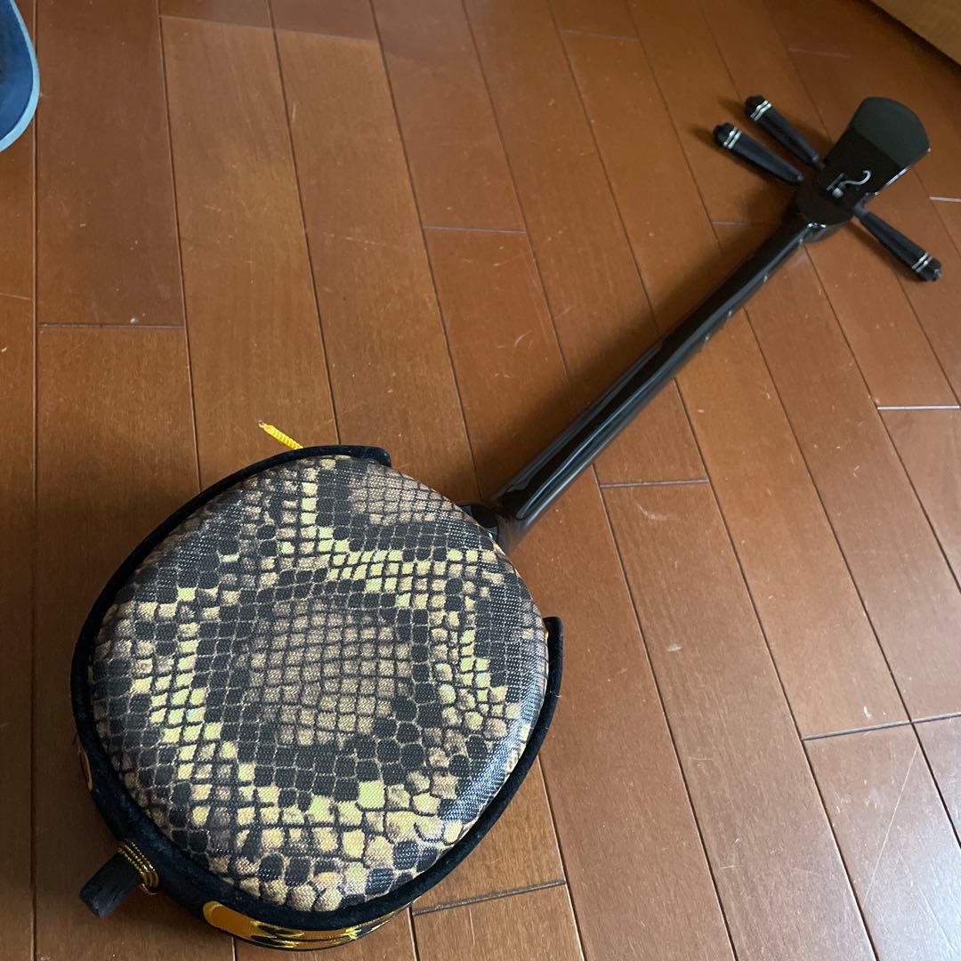 【美品】三線 蛇本革 ケース付き