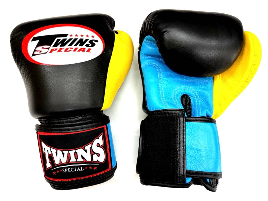 新品　TWINS グローブ 14oz 黒水黄　本革製　ツインズ　送料込