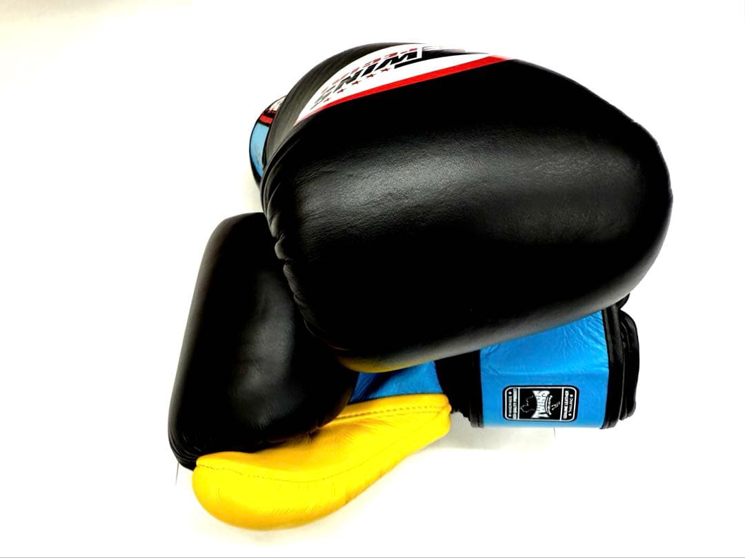 新品　TWINS グローブ 14oz 黒水黄　本革製　ツインズ　送料込