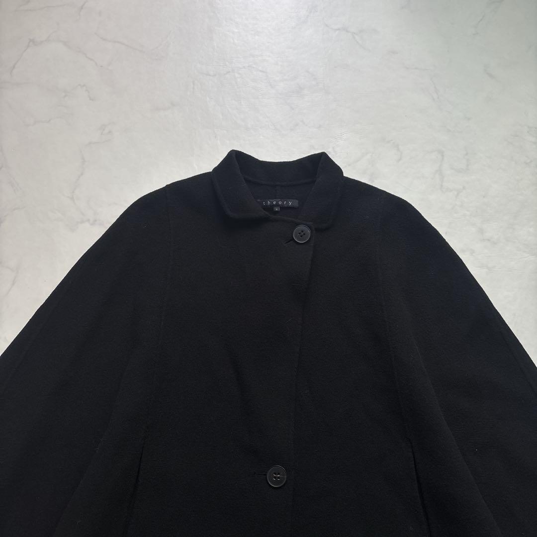 【極美品】Theory セオリー ケープ ポンチョ コート ウール 2way