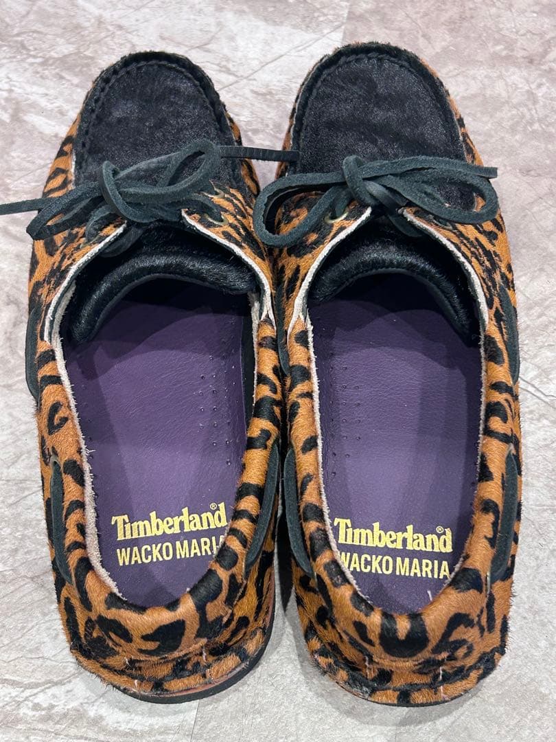 TIMBERLAND × WACKO MARIA デッキシューズ レオパード柄
