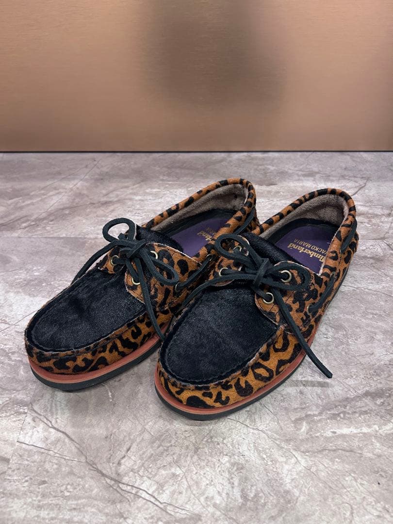TIMBERLAND × WACKO MARIA デッキシューズ レオパード柄