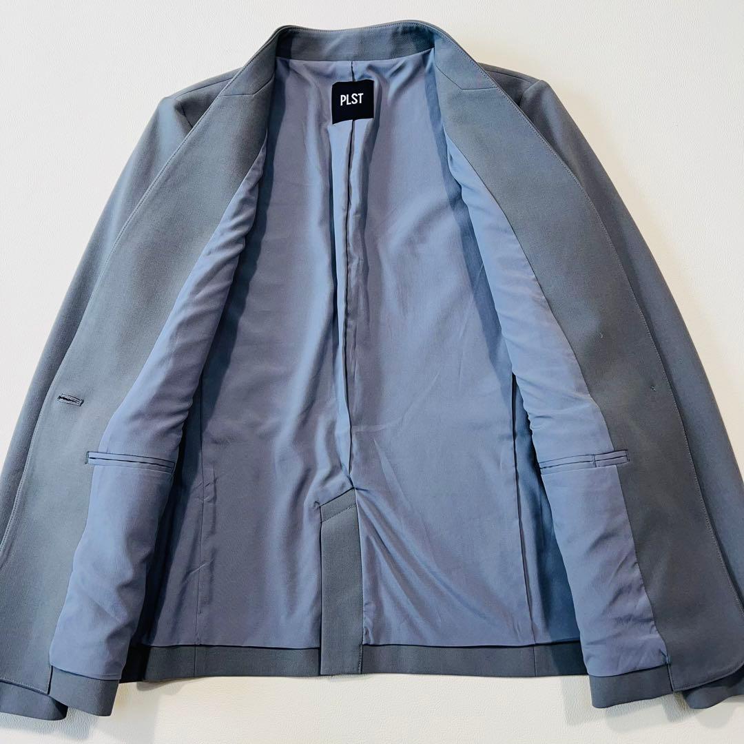 極美品　2023 PLST　洗濯可　ウォームリザーブカラーレスジャケット