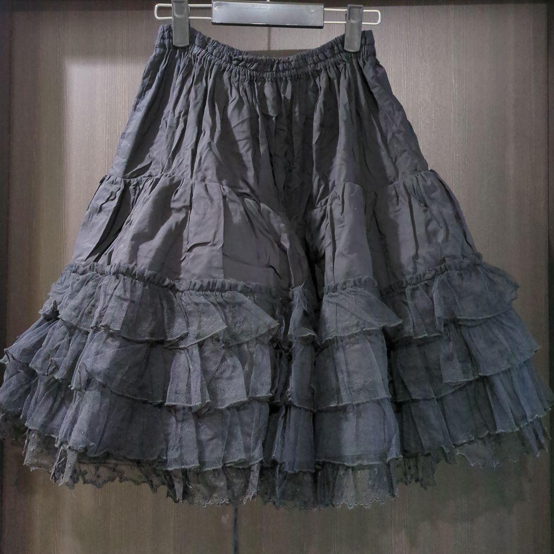 プリンセスロングペチコート（黒）　アンジェリックプリティ