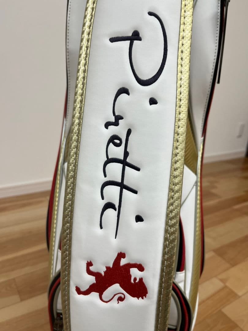 Piretti ゴルフキャディバッグ ホワイト/ゴールド