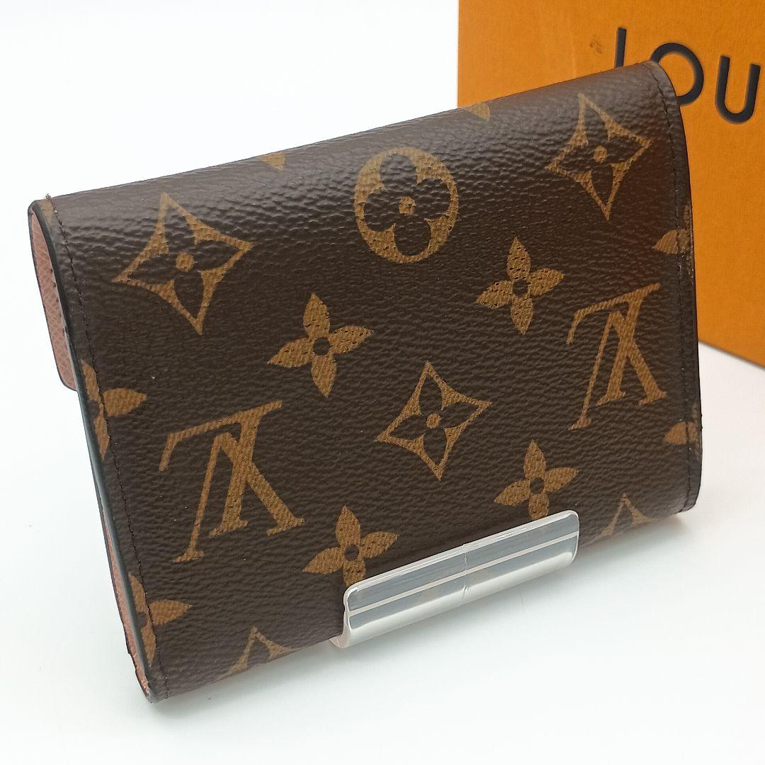 【美品S】ルイヴィトン　ヴィクトリーヌ　ローズバレリーヌ　モノグラム　折り財布