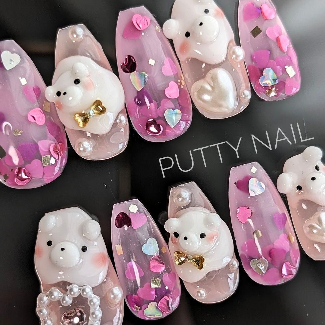 ネイルチップ 現品 オーダー かわいい 春 夏 卒業式 入学式 花 桜