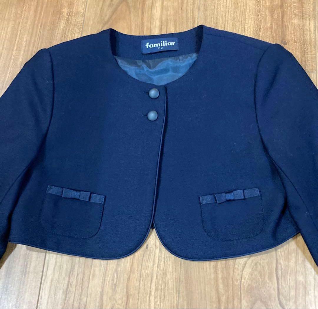 ☆美品☆ファミリア　女児スーツ　セットアップ　お受験　110