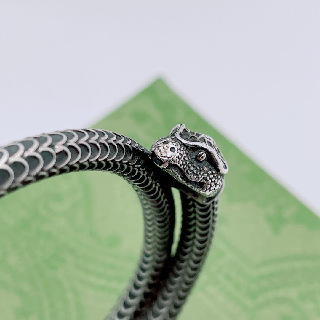 GUCCI バングル　スネーク　ヘビ　ブレスレット　シルバー925 17号