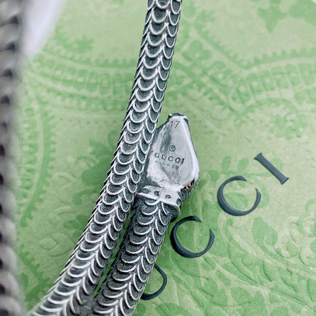 GUCCI バングル　スネーク　ヘビ　ブレスレット　シルバー925 17号