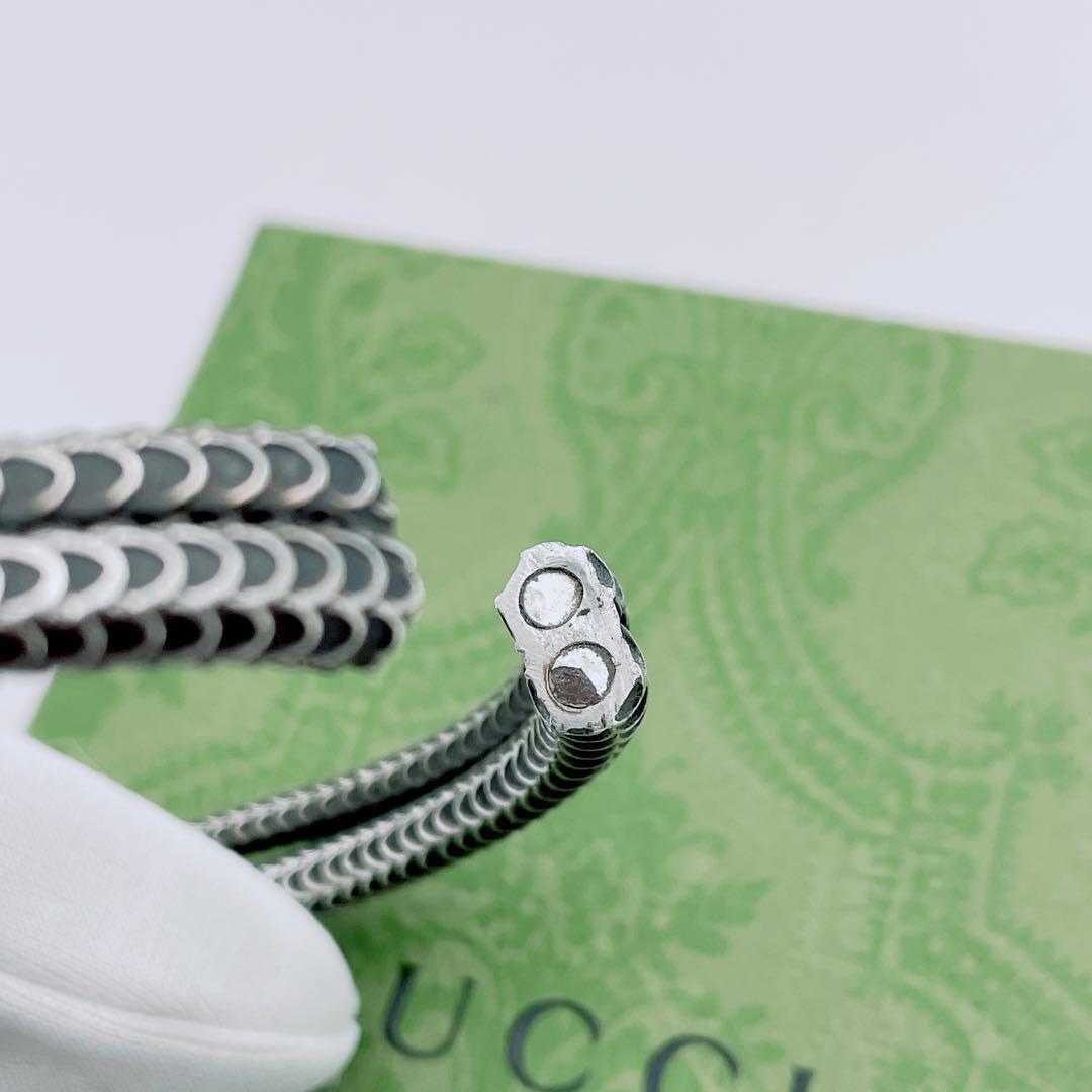 GUCCI バングル　スネーク　ヘビ　ブレスレット　シルバー925 17号