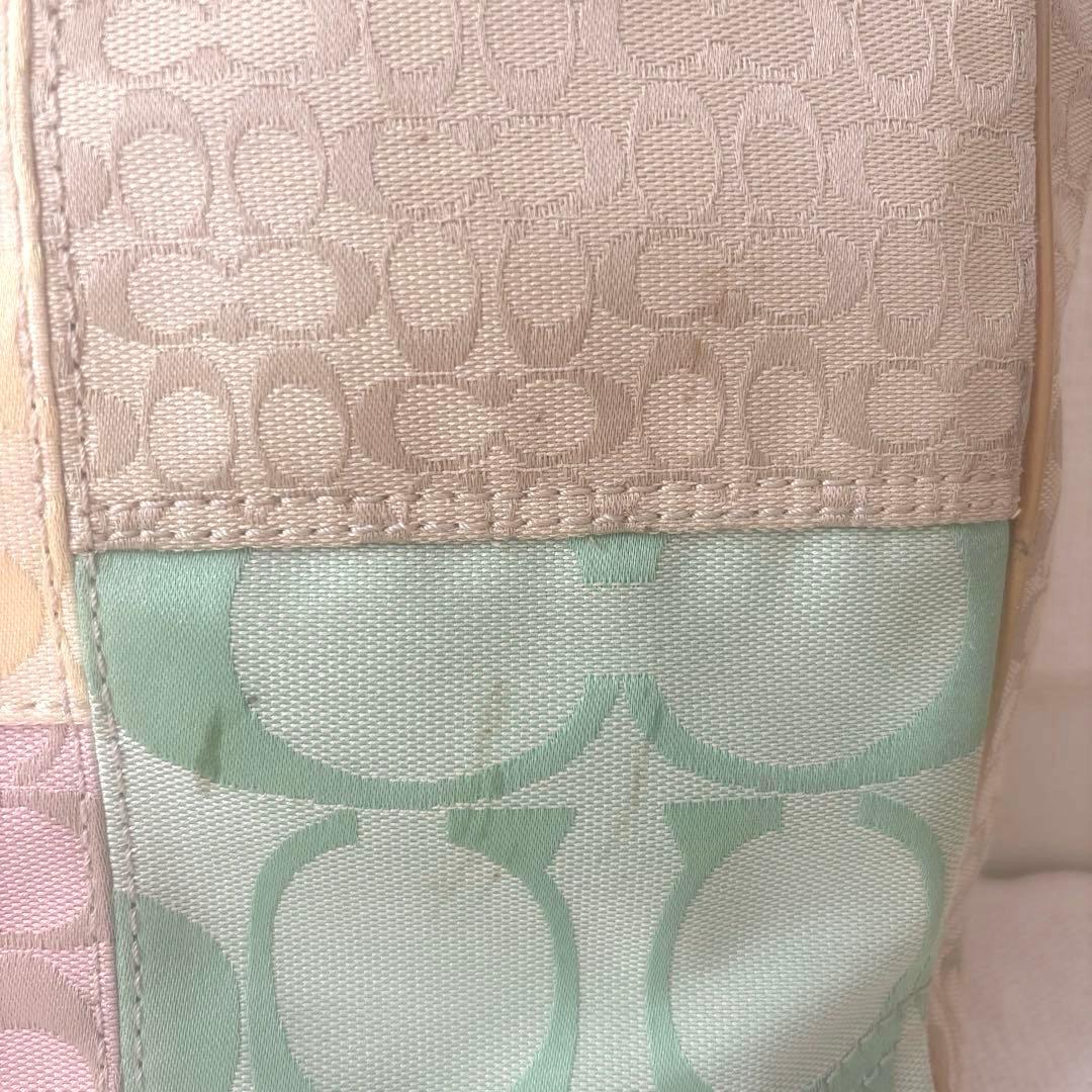 COACH コーチ　シグネチャー　トートバッグ　パッチワーク風　肩掛け