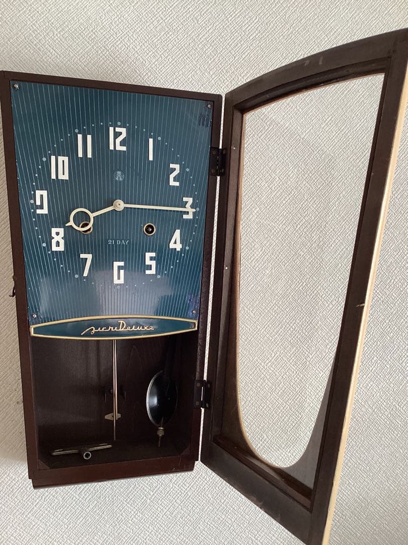 愛知(AichiDelux)時計ゼンマイ式振り子時計　昭和30年代