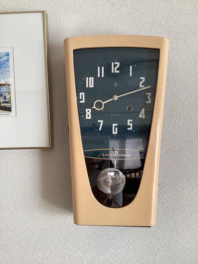 愛知(AichiDelux)時計ゼンマイ式振り子時計　昭和30年代