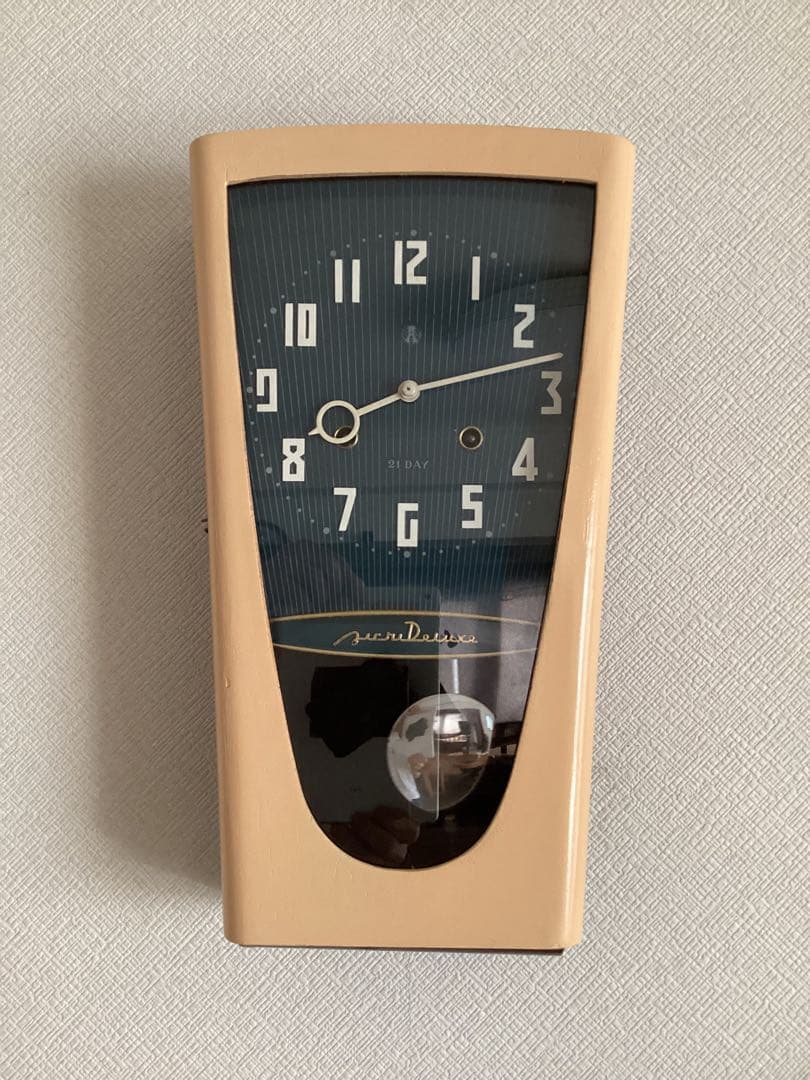 愛知(AichiDelux)時計ゼンマイ式振り子時計　昭和30年代