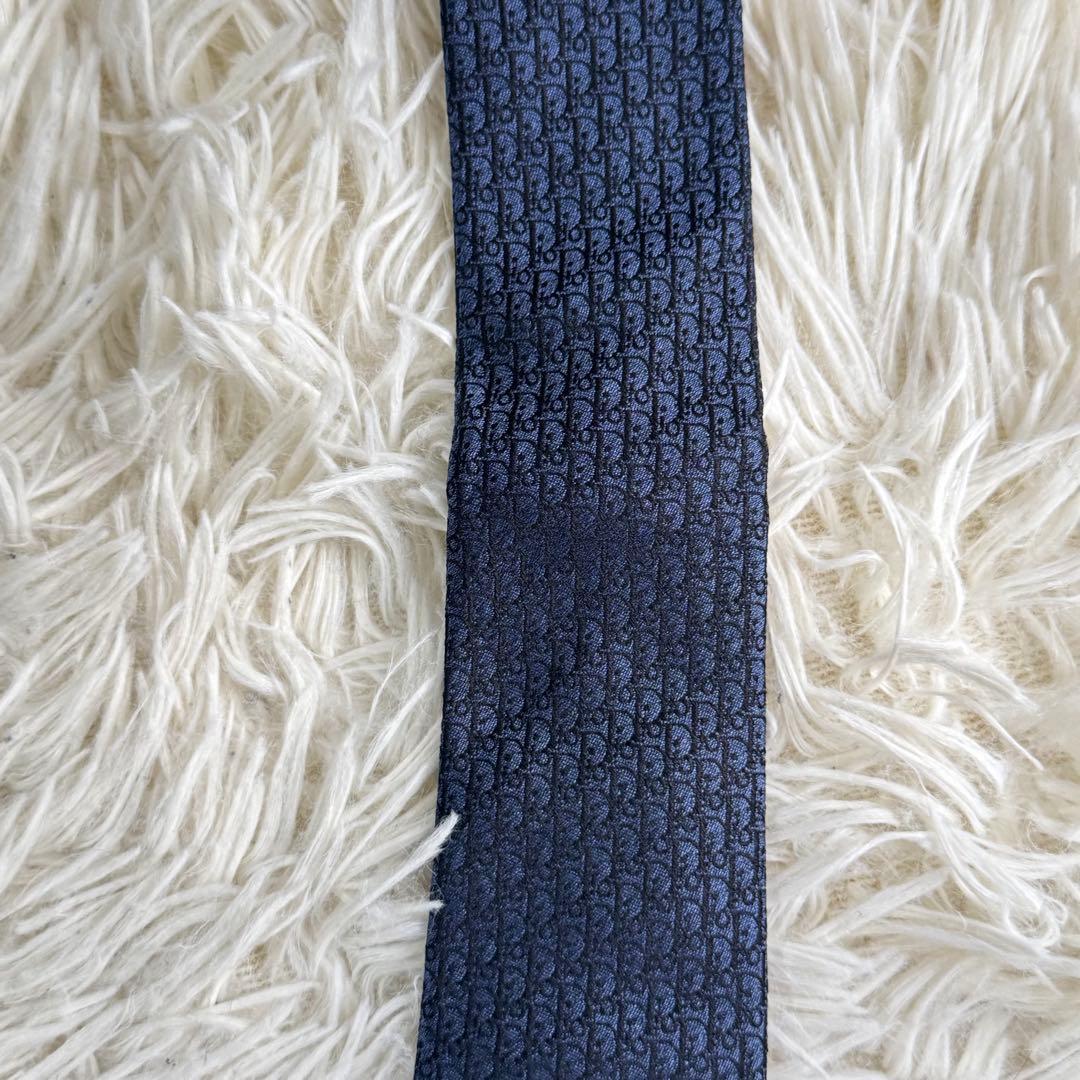 【現行タグ】Dior ディオール　ネクタイ　トロッター　オブリーク　ネイビー