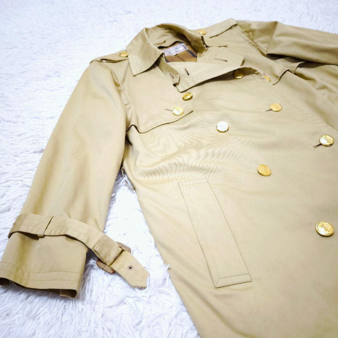 【希少】Yves Saint Laurent 金ボタントレンチコート ベージュM