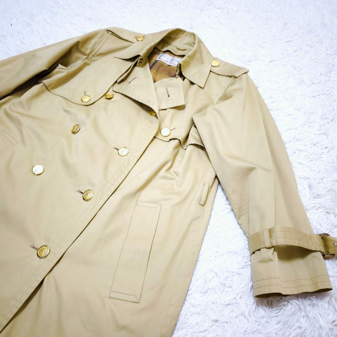 【希少】Yves Saint Laurent 金ボタントレンチコート ベージュM