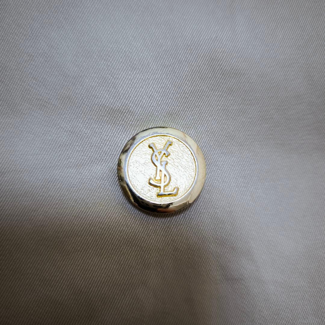 【希少】Yves Saint Laurent 金ボタントレンチコート ベージュM