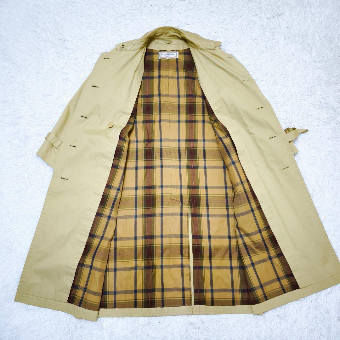 【希少】Yves Saint Laurent 金ボタントレンチコート ベージュM