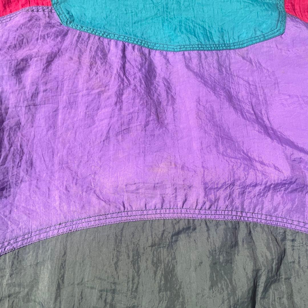 古着 スキーナイロンジャケット 中綿ブルゾン マルチカラー