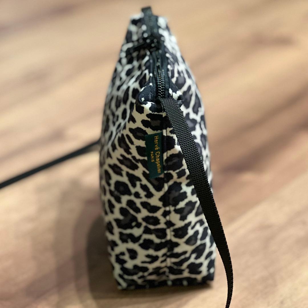 美品 エルベシャプリエ グリーンレーベル別注 ミニ ショルダーバッグ ヒョウ柄