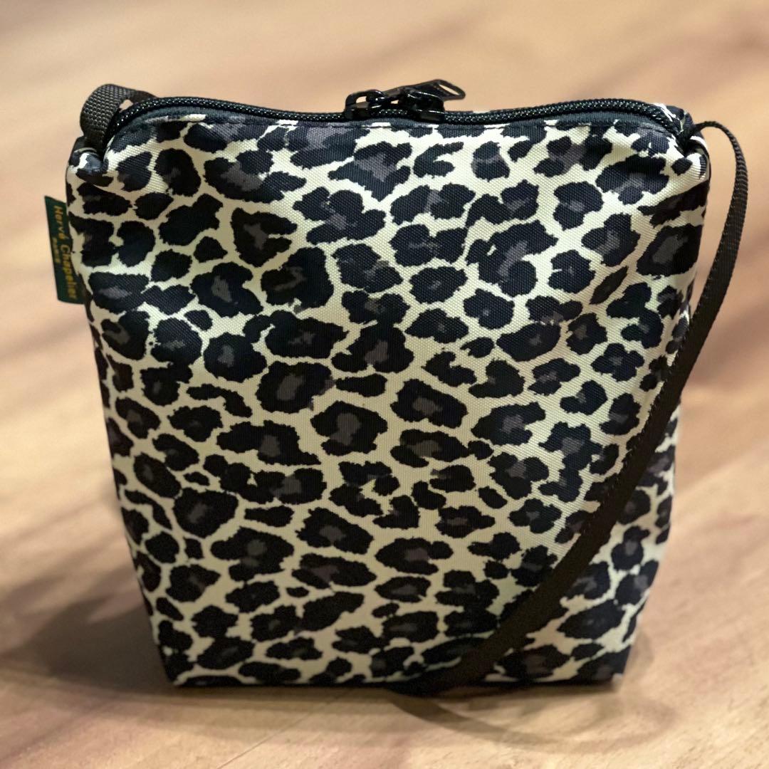 美品 エルベシャプリエ グリーンレーベル別注 ミニ ショルダーバッグ ヒョウ柄