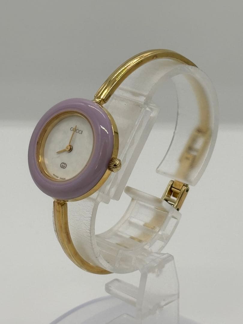 【美品】グッチ チェンジベゼル 12色 クォーツ【11/12】純正ベルト 稼働品