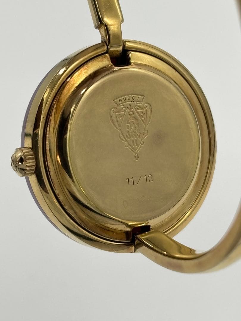 【美品】グッチ チェンジベゼル 12色 クォーツ【11/12】純正ベルト 稼働品