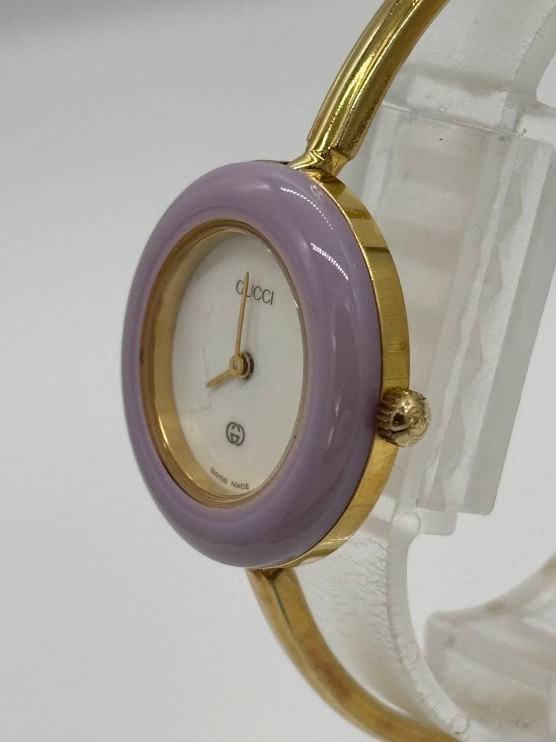 【美品】グッチ チェンジベゼル 12色 クォーツ【11/12】純正ベルト 稼働品