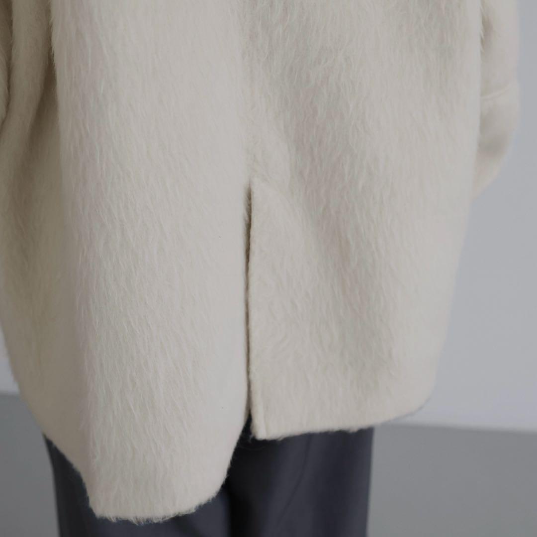 hellam シャギーミドルコート　ホワイト　FREE