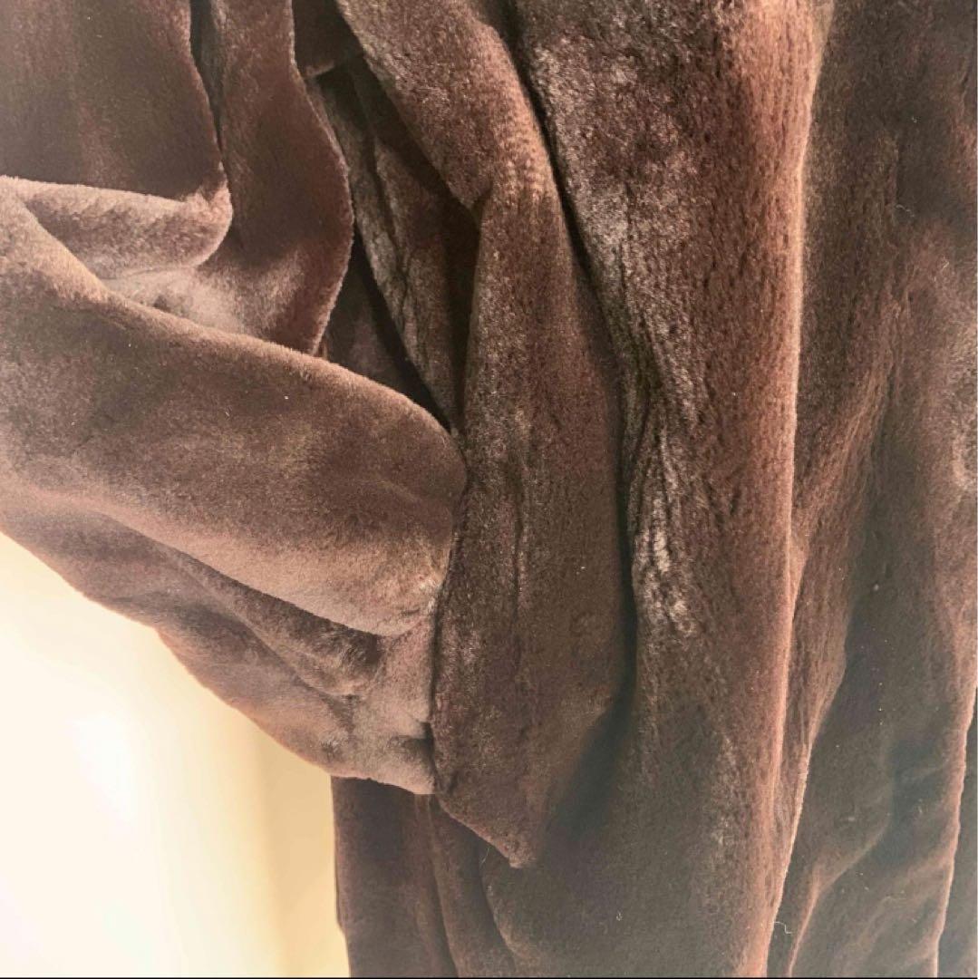 最終　プライス❣️シェアード　ミンク　ダークブラウン コート《貂皮 毛皮 大衣》