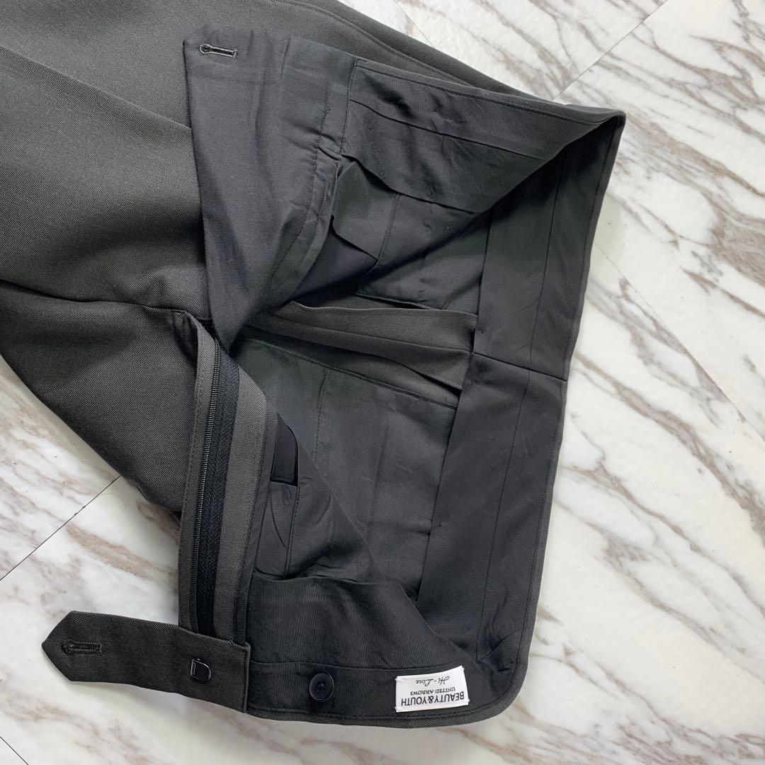 BEAUTY&YOUTH HI-LINE 1タックストレートトラウザー S