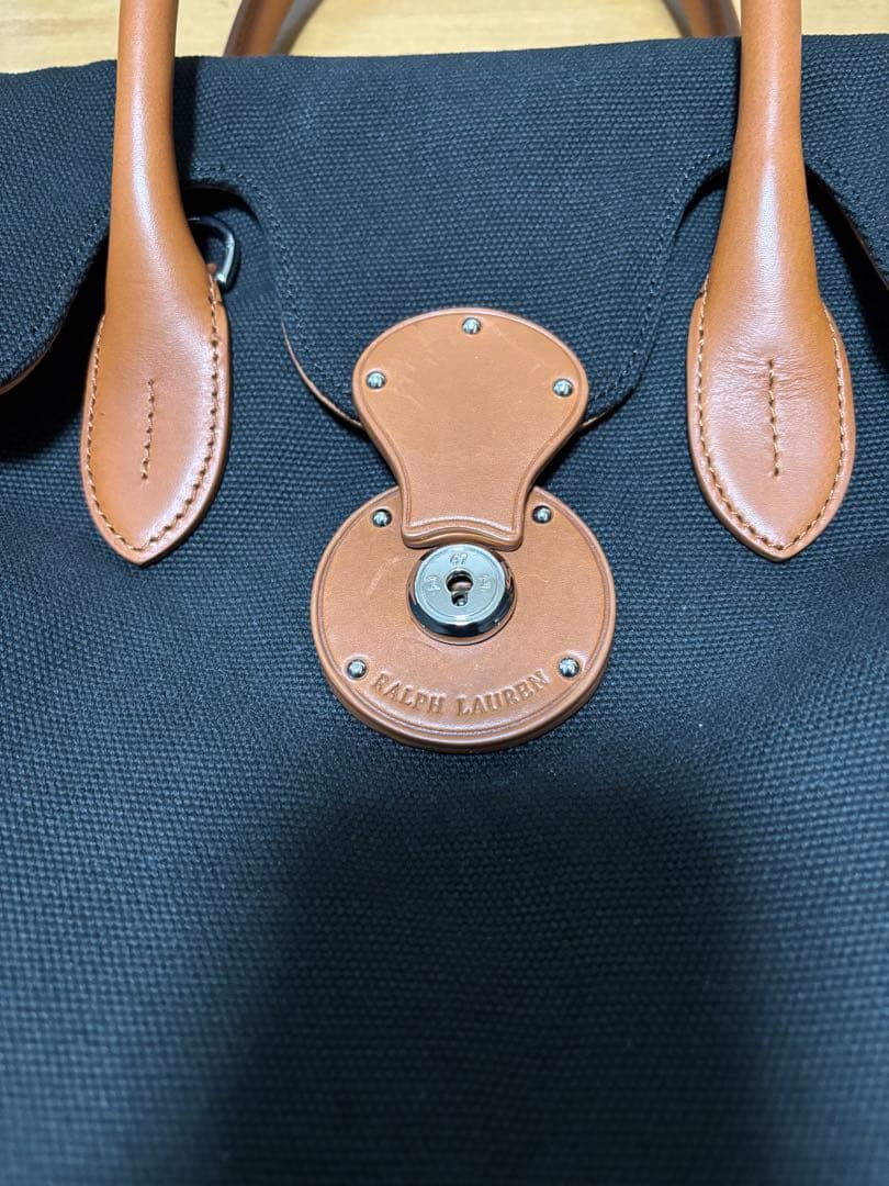 Ralph Lauren ビジネスバッグ 黒 キャンバス