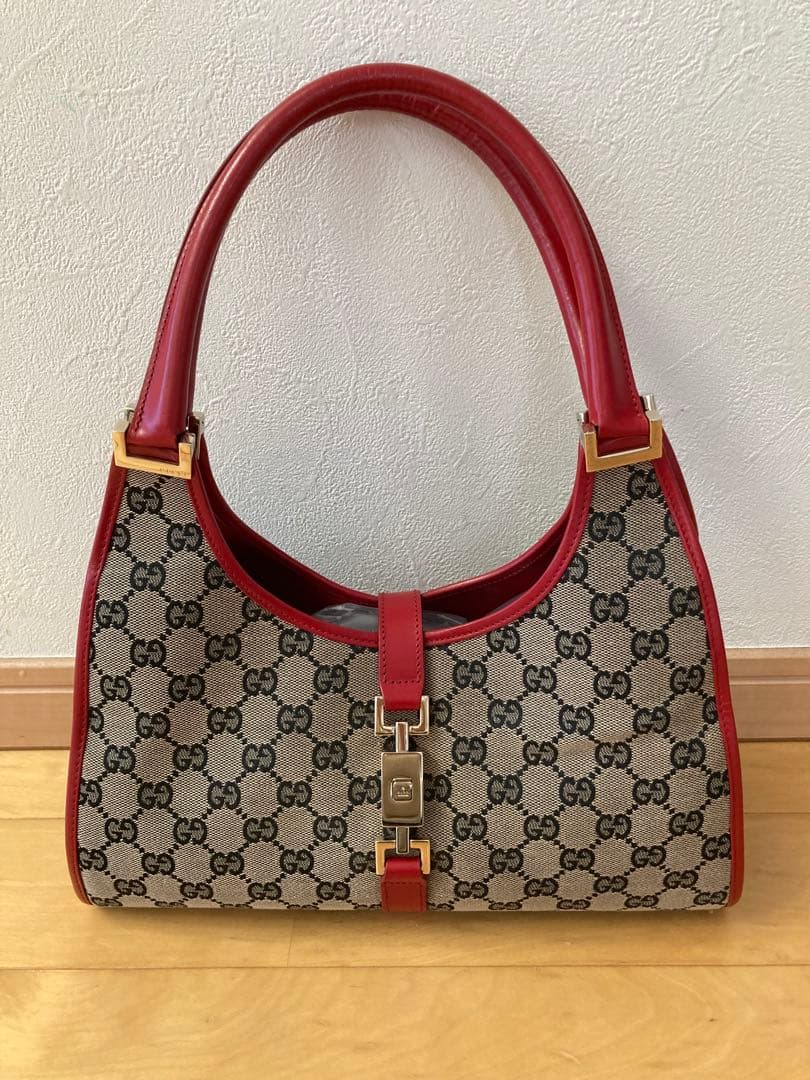 GUCCI ジャッキー GG柄 キャンバス地 ショルダーバッグ
