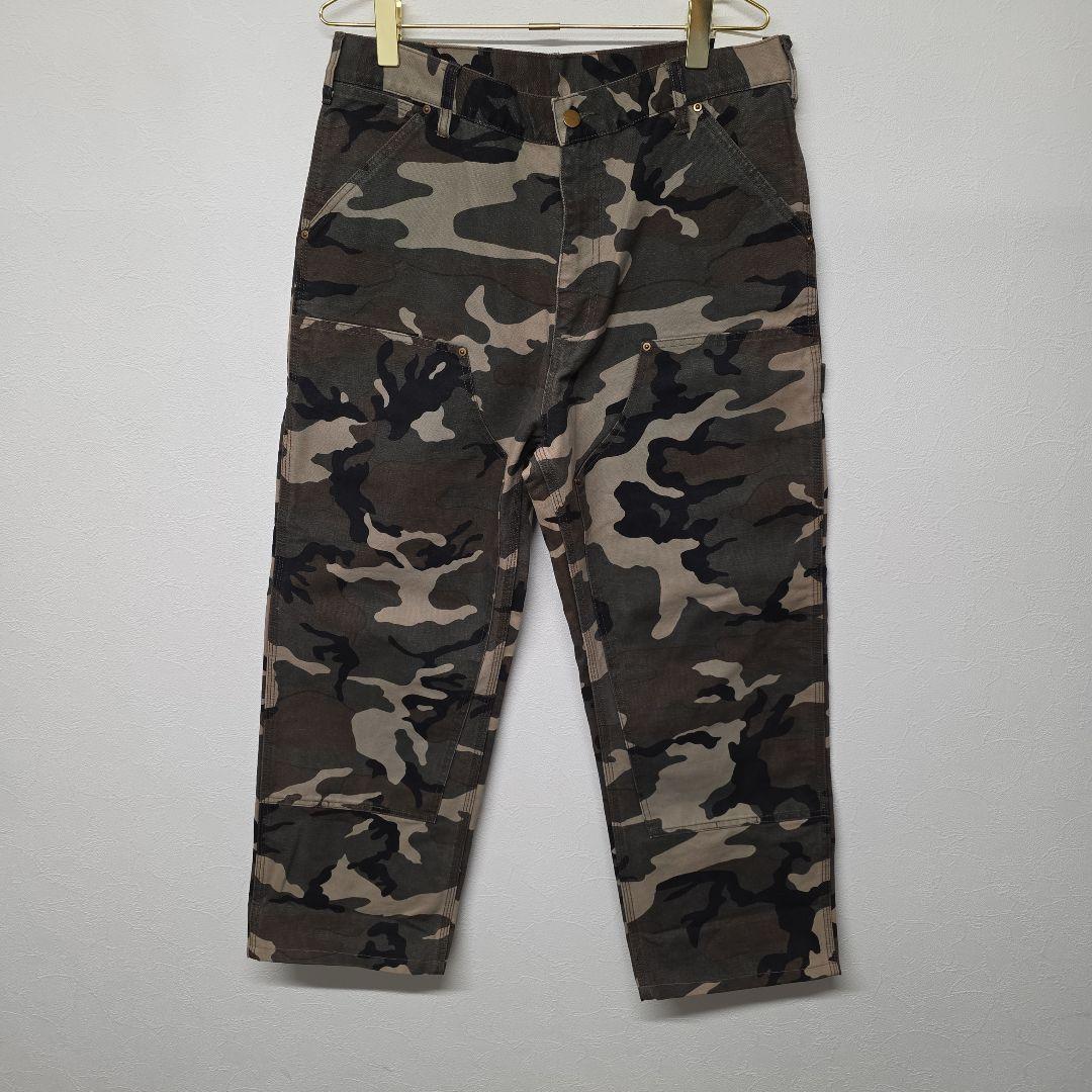 90s～00s カーハート　ダブルニー　超希少！ ウッドランドカモ　迷彩