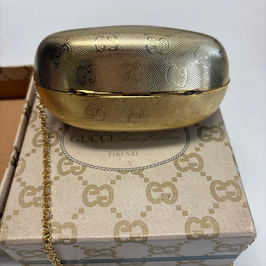 GUCCI ヴィンテージ ゴールド クレセントパーティーバッグ