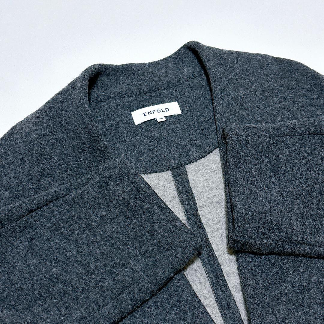 美品✨エンフォルド ウールガウンコート グレー ゆったり 上品 大人