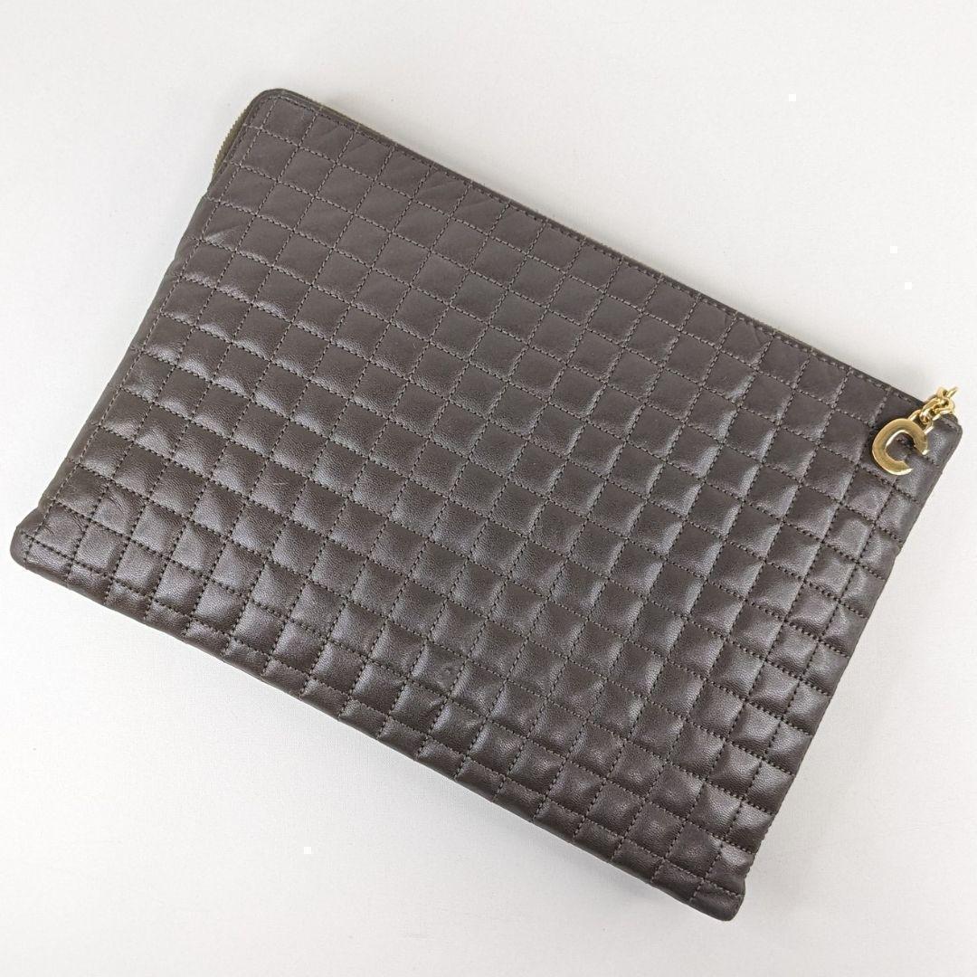 CELINE　セリーヌ　クラッチバッグ　セカンドバッグ　Cチャーム　キルティング