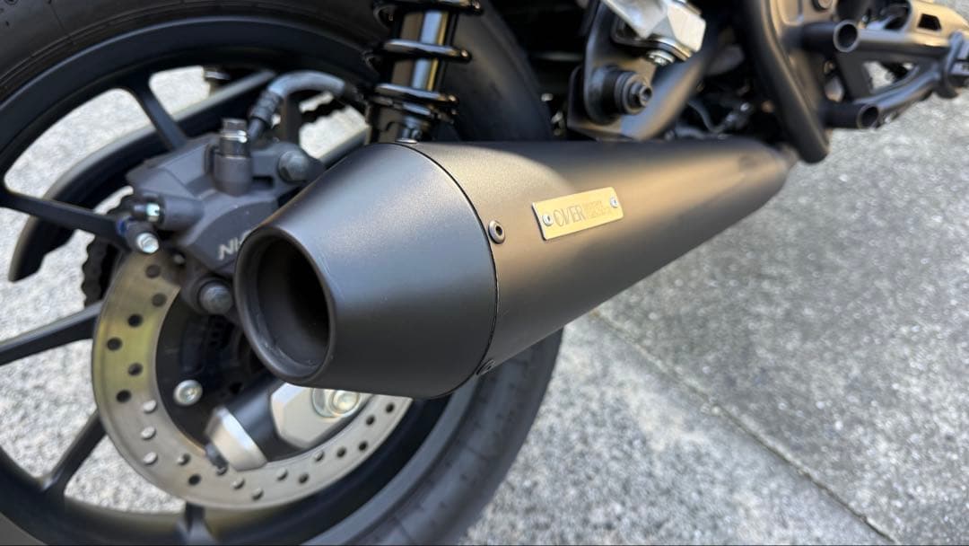 レブル250 OVER マットブラック バイク用マフラー 中古品